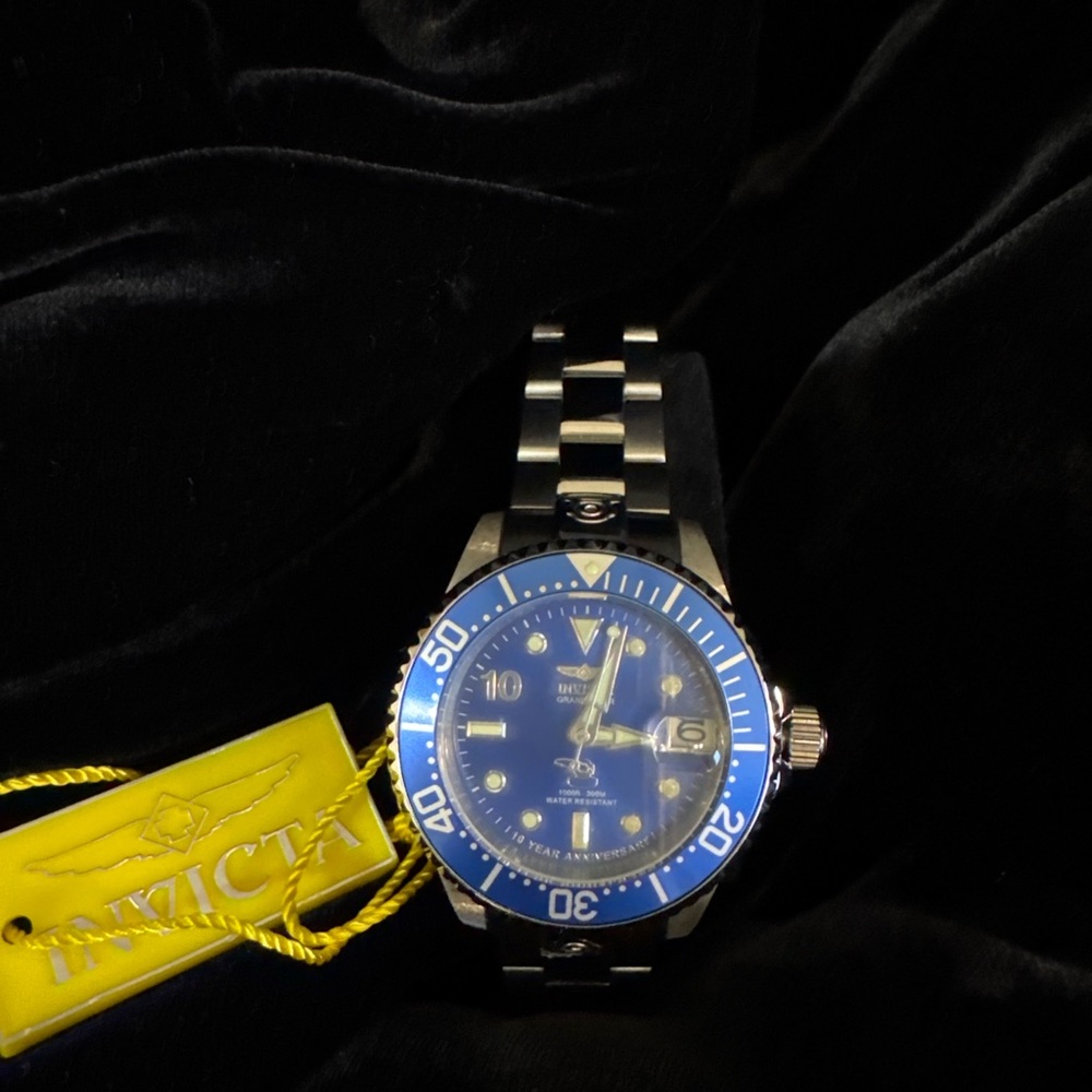 Invicta Men's Blue Dial Stainless Steel Dive Watch